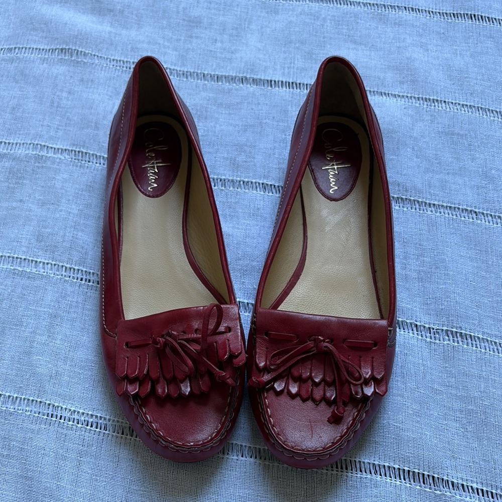 Cole Haan Red Leather Loafers